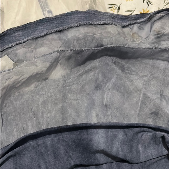 Made in Italy Hand Dyed Sleeveless Silk Blouse Lightweight With Sequins - Picture 5 of 7